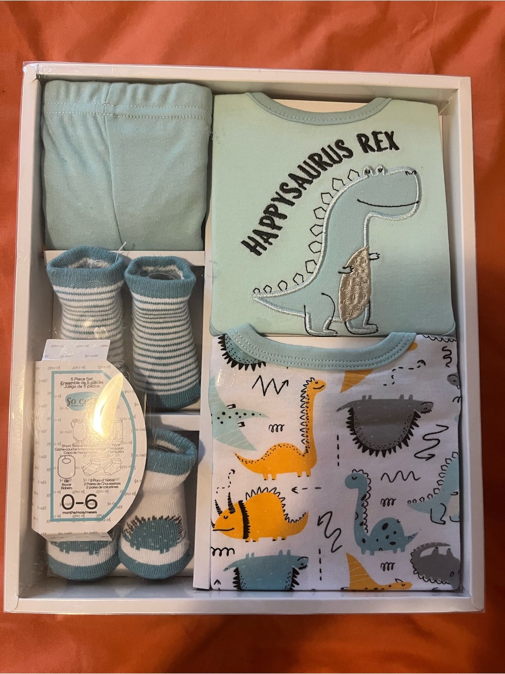 So Cute 5-Piece Baby Set 0-6 Months - White & Light Blue
